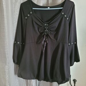 Black, cotton top Size XL